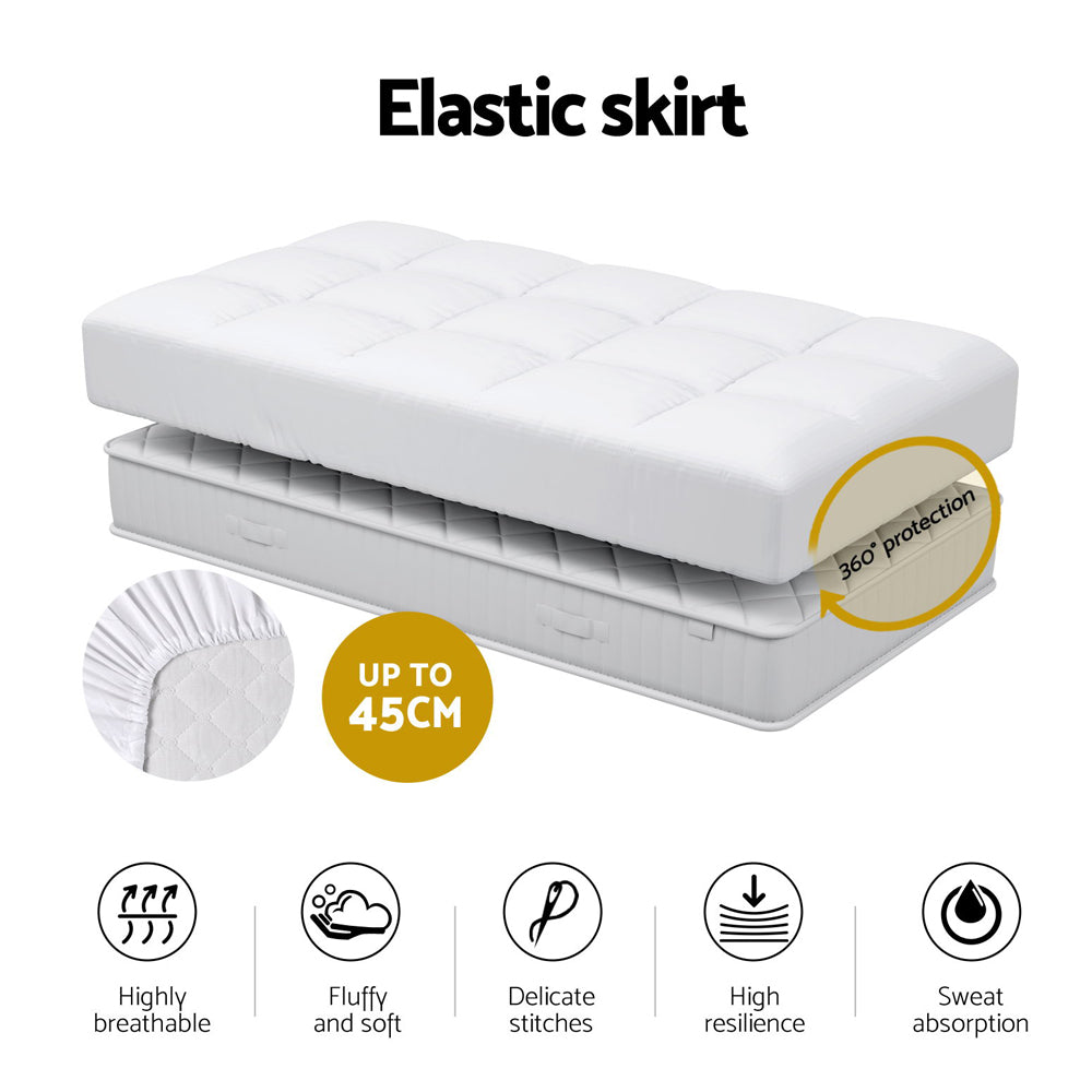 Pillows: Giselle Bedding Mattress Topper Pillowtop Bamboo Cot