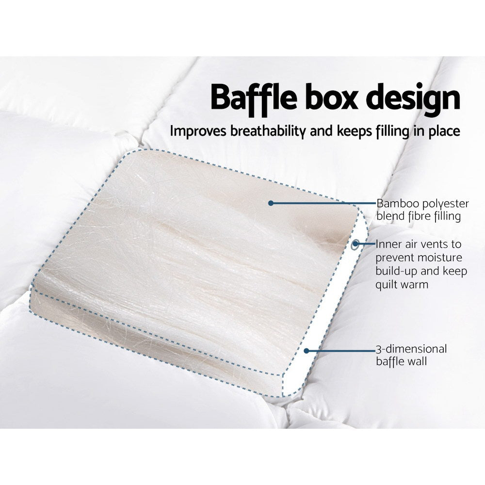 Pillows: Giselle Bedding Mattress Topper Pillowtop Bamboo Double