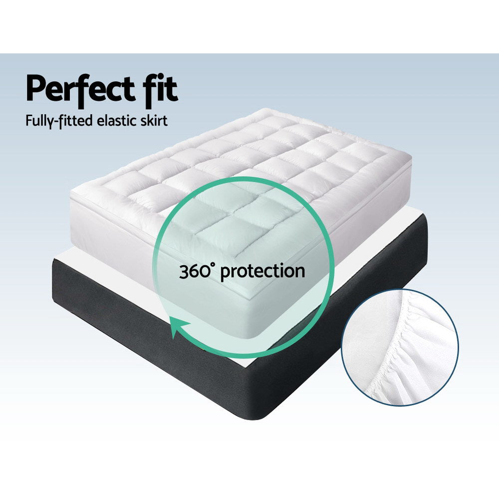 Mattress Toppers: Giselle Bedding Mattress Topper Pillowtop Bamboo Queen