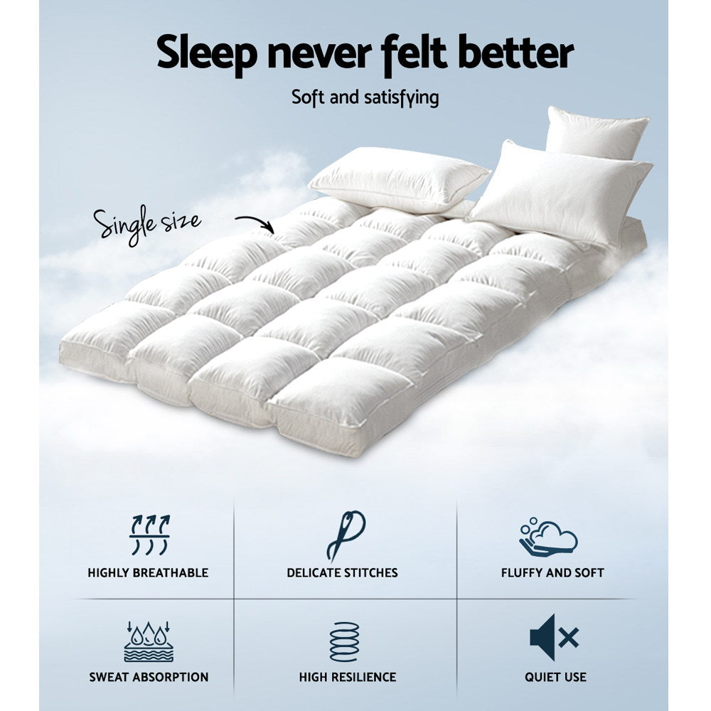Mattress Toppers: Giselle Bedding Mattress Topper Pillowtop Bamboo Single