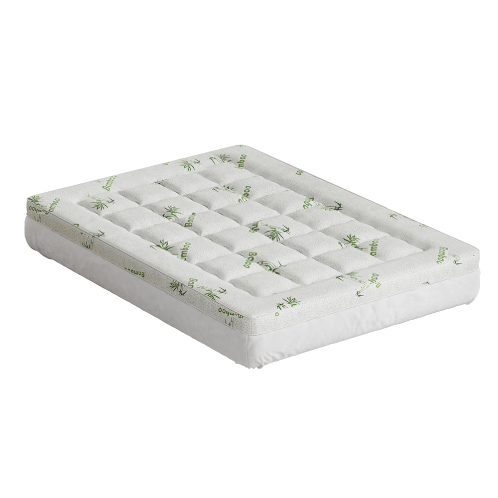 Mattress Toppers: Giselle Bedding Mattress Topper Pillowtop Bamboo 7.5cm Double