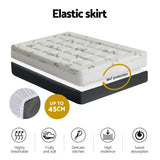 Mattress Toppers: Giselle Bedding Mattress Topper Pillowtop Bamboo 7.5cm Double