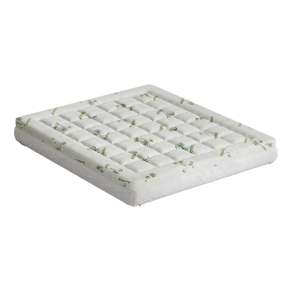 Mattress Toppers: Giselle Bedding Mattress Topper Pillowtop Bamboo 7.5cm King