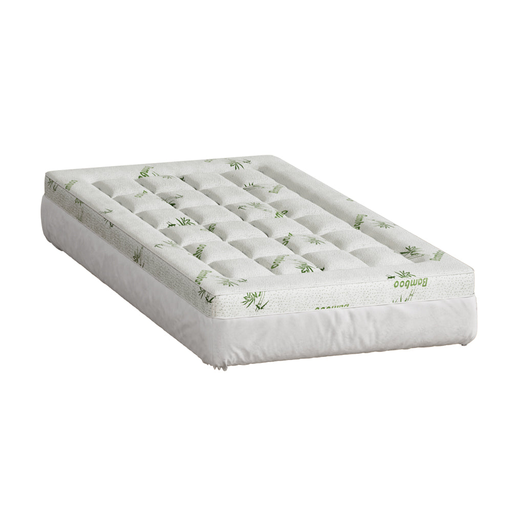 Mattress Toppers: Giselle Bedding Mattress Topper Pillowtop Bamboo 7.5cm Single