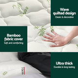 Mattress Toppers: Giselle Bedding Mattress Topper Pillowtop Bamboo 7.5cm Single
