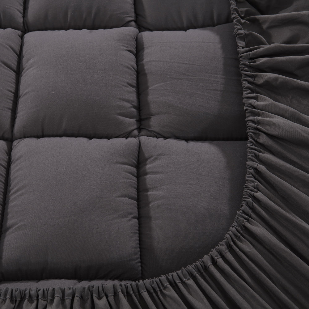 Mattress Toppers: Giselle Bedding Mattress Topper Pillowtop Bamboo Charcoal King