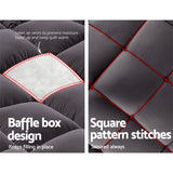 Mattress Toppers: Giselle Bedding Mattress Topper Pillowtop Bamboo Charcoal King Single