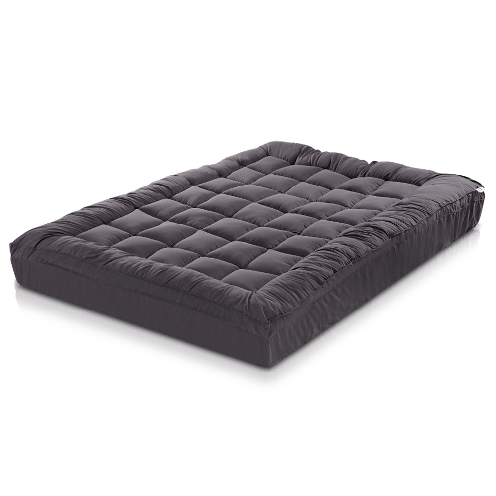 Mattress Toppers: Giselle Bedding Mattress Topper Pillowtop Bamboo Charcoal Queen