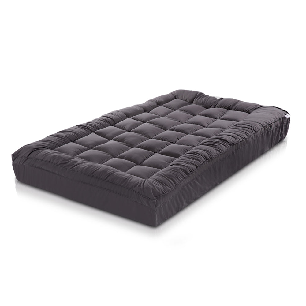 Mattress Toppers: Giselle Bedding Mattress Topper Pillowtop Bamboo Charcoal Single