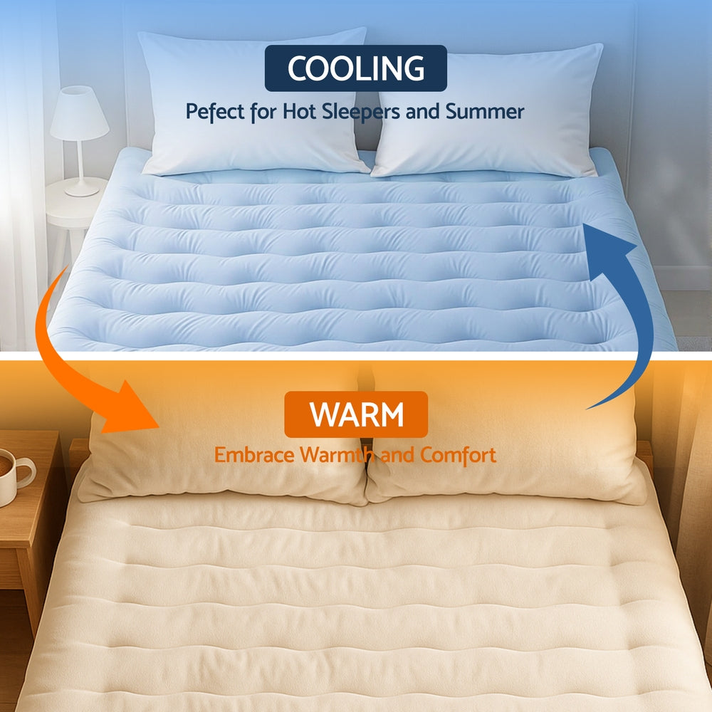 Mattress Toppers: Giselle 5cm Mattress Topper Pillowtop toppers Double-Sided King