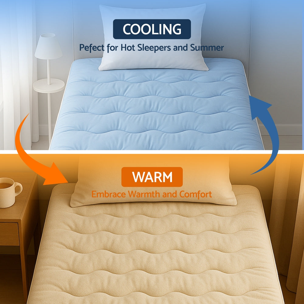 Mattress Toppers: Giselle 5cm Mattress Topper Pillowtop toppers Double-Sided King Single