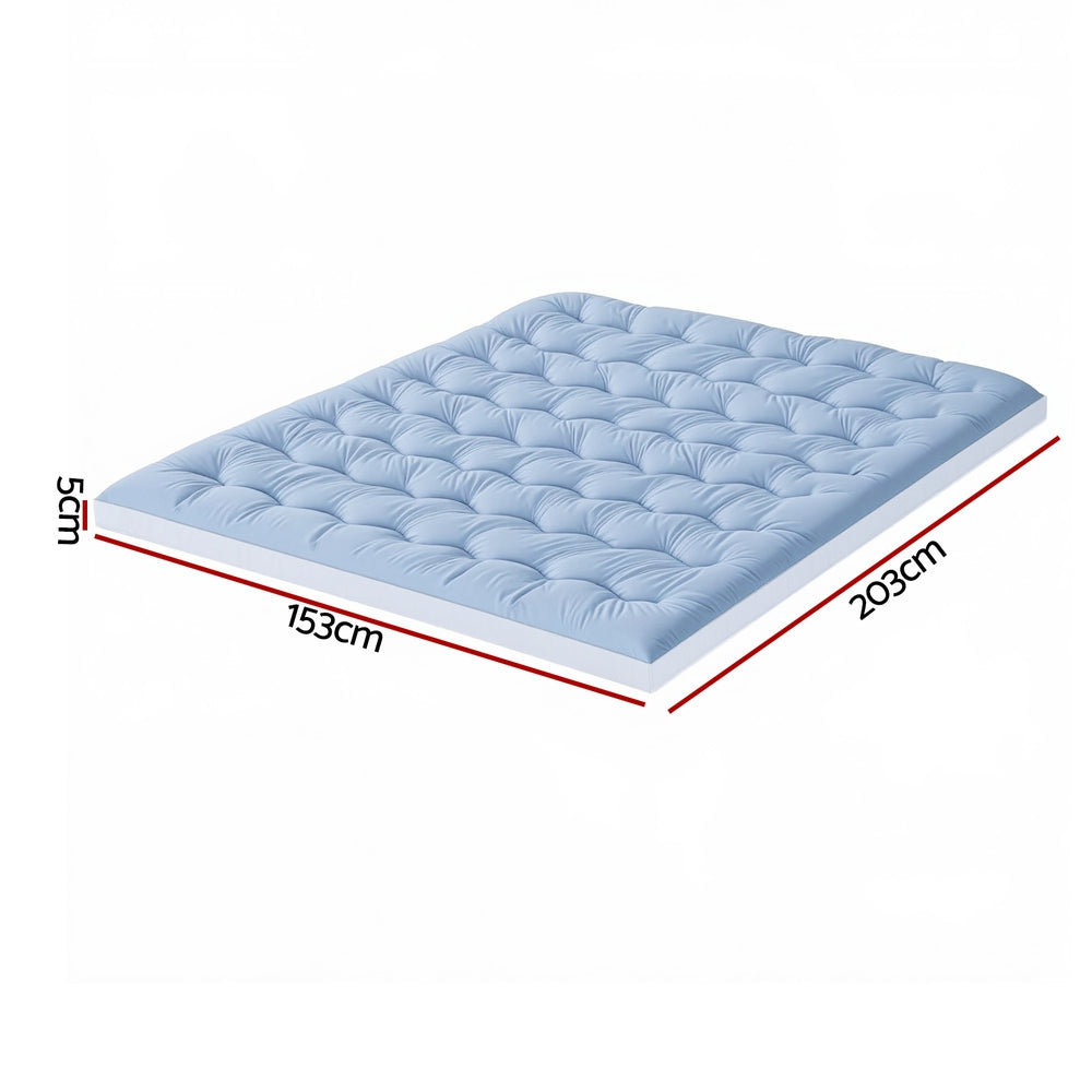 Mattress Toppers: Giselle 5cm Mattress Topper Pillowtop toppers Double-Sided Queen