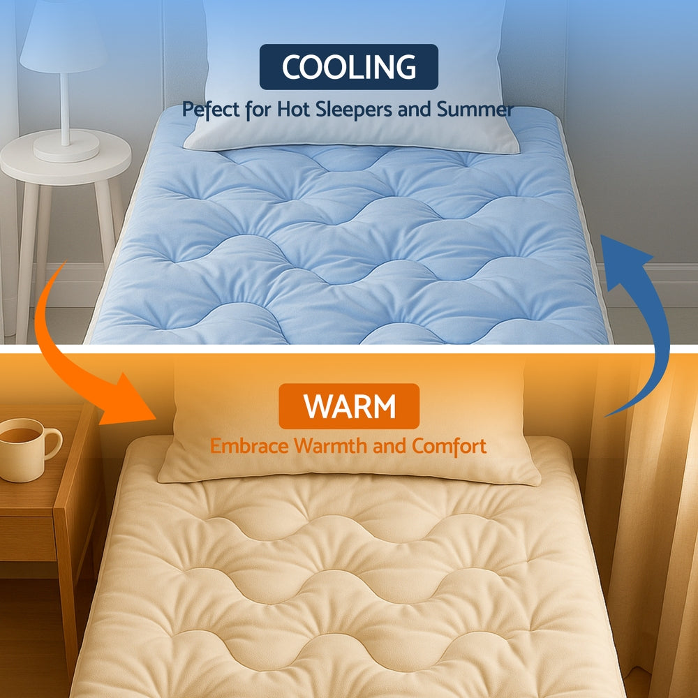 Mattress Toppers: Giselle 5cm Mattress Topper Pillowtop toppers Double-Sided Single