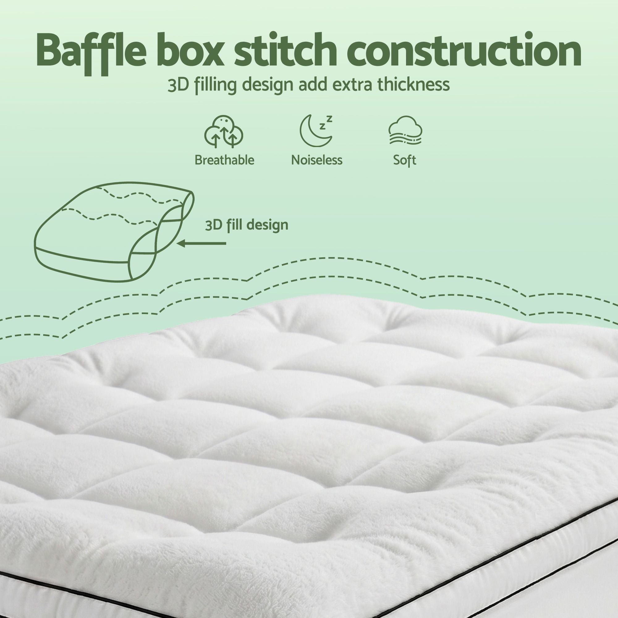 Giselle Bedding Double Mattress Topper 5cm Coral Fleece