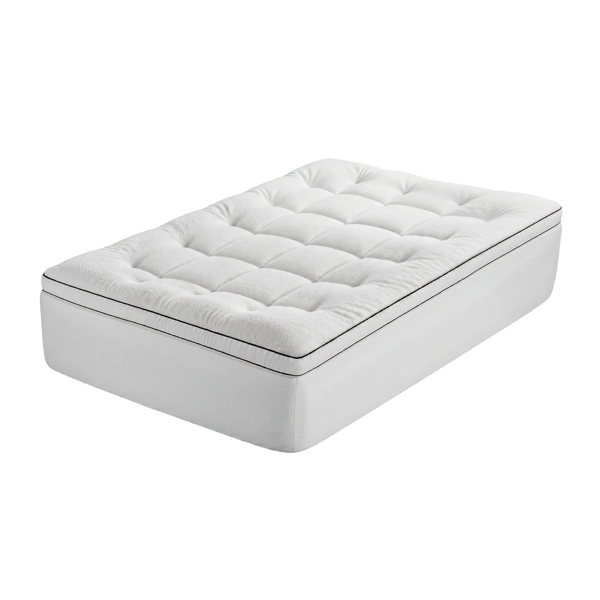Giselle Bedding Single Mattress Topper 5cm Coral Fleece