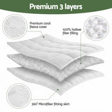 Giselle Bedding Single Mattress Topper 5cm Coral Fleece