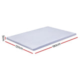 Mattress Toppers: Giselle Bedding Latex Topper 100% Natural Latex Toppers 7-zone w/ Ice Silk Cool-touch Fabric Cooling Cover Double 5cm