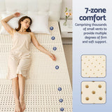 Mattress Toppers: Giselle Bedding Latex Topper 100% Natural Latex Toppers 7-zone w/ Ice Silk Cool-touch Fabric Cooling Cover Double 5cm