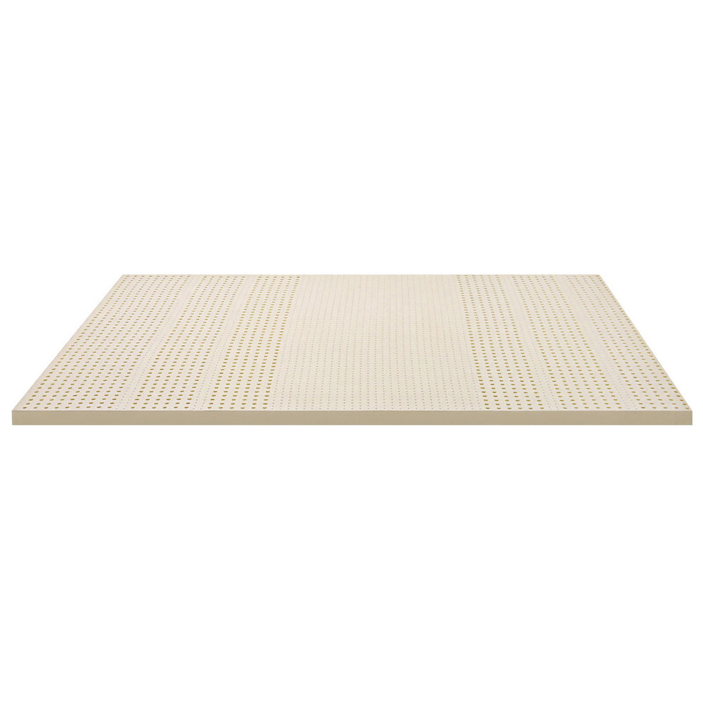 Giselle Bedding Latex Mattress Topper, 5cm Thick Cooling Bed Pad for Side Sleepers Pain Relief, 7 Zone Foldable Mat with Washable Cover for Guest Room Bedroom King