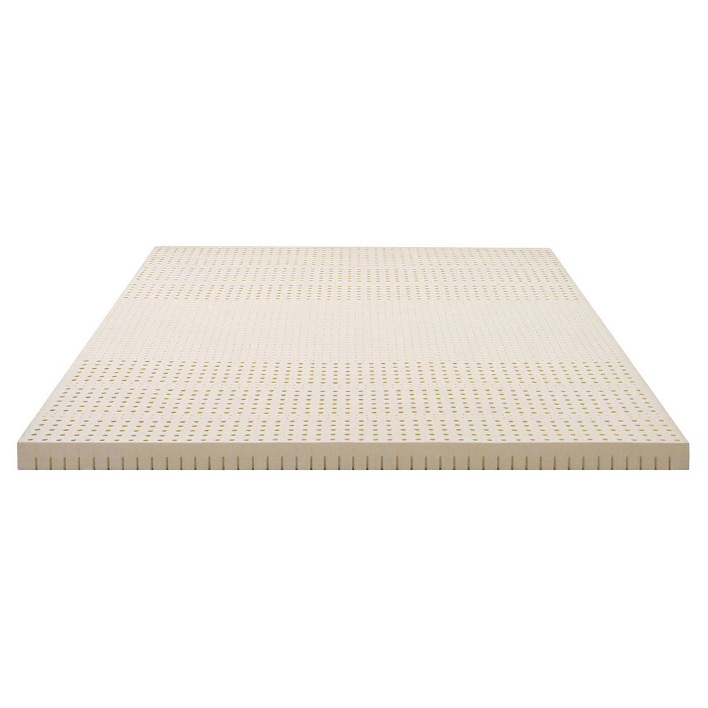 Giselle Bedding Latex Mattress Topper, 7.5cm Thick 7-Zone Pressure Relief Bed Pad with Washable Cover, Cooling Breathable Mat for Side Sleepers & Back Pain, Beige King