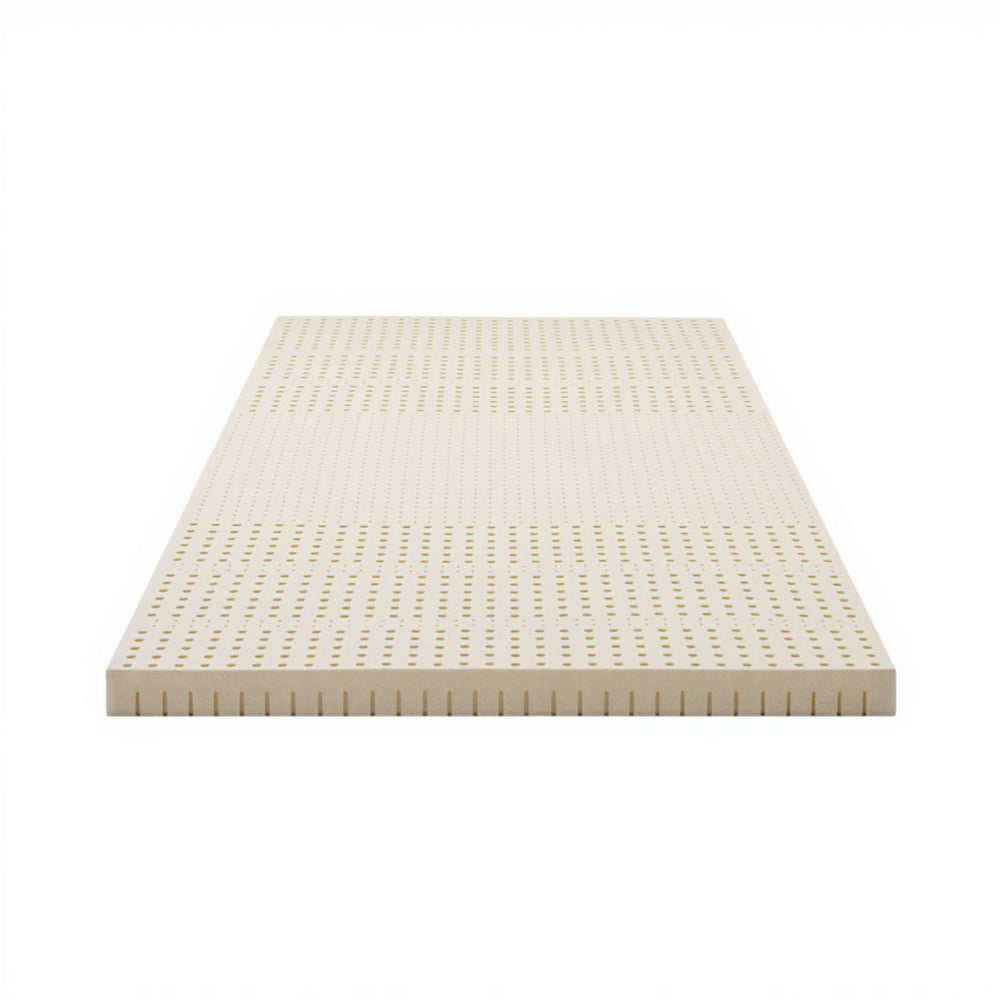 Giselle Bedding Latex Mattress Topper, 7.5cm Thick 7-Zone Pressure Relief Bed Pad with Washable Cover, Cooling Breathable Mat for Side Sleepers & Back Pain, Beige King Single
