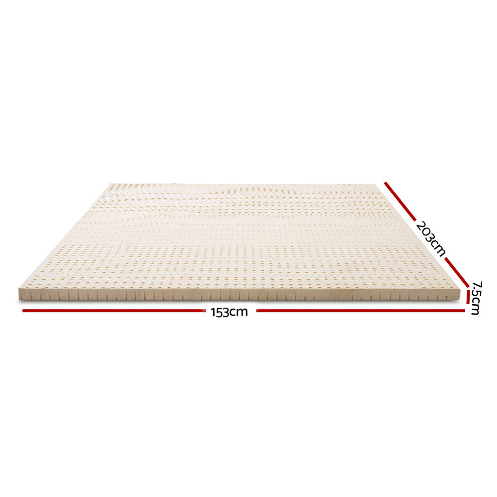 Mattress Toppers: Giselle Bedding Latex Mattress Topper 7.5cm Queen