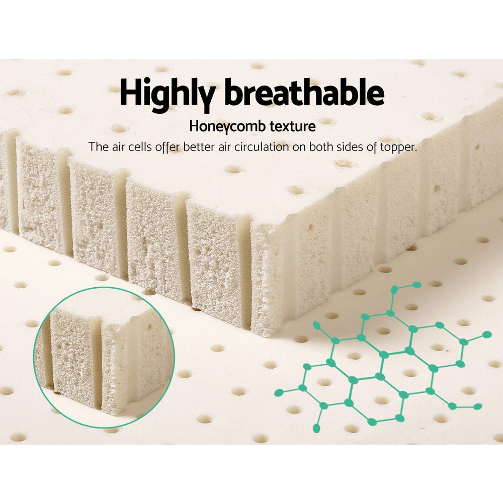 Mattress Toppers: Giselle Bedding Latex Mattress Topper 7.5cm Queen