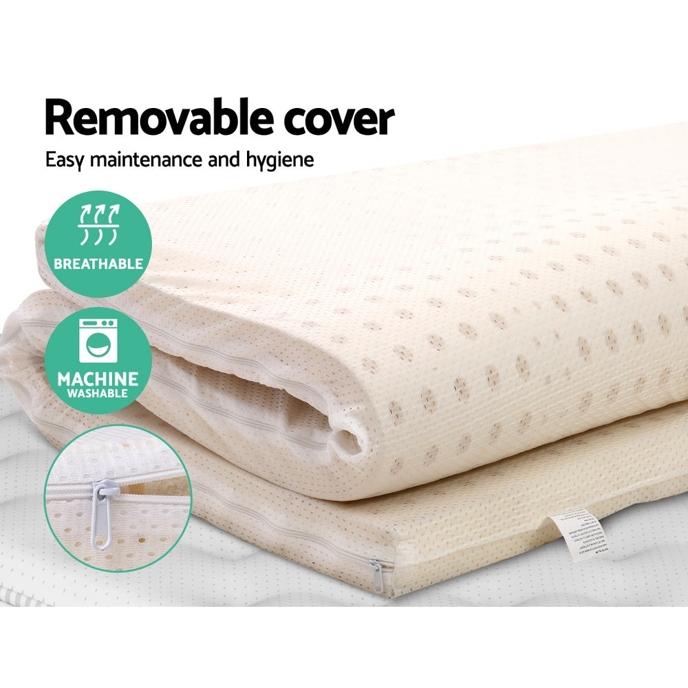 Mattress Toppers: Giselle Bedding Latex Mattress Topper 7.5cm Queen
