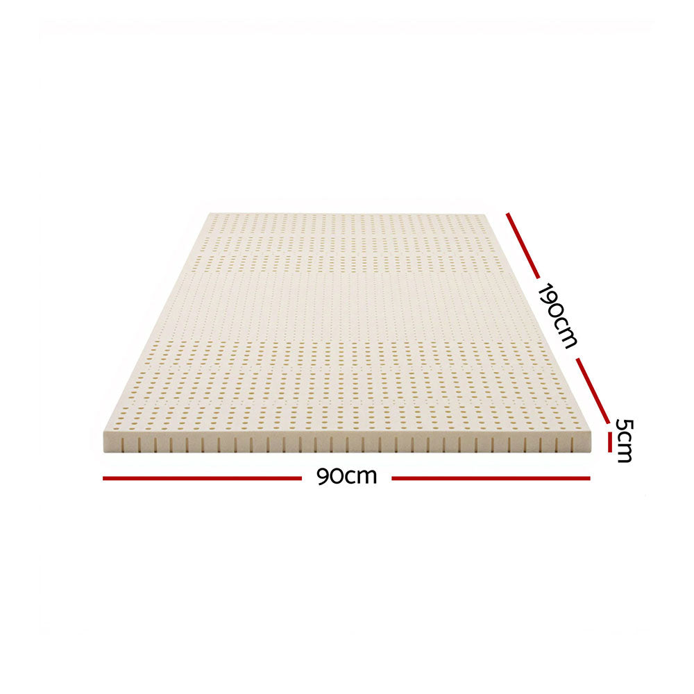 Mattress Toppers: Giselle Bedding Latex Mattress Topper 5cm Single