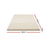 Giselle Bedding Latex Mattress Topper 5cm Single