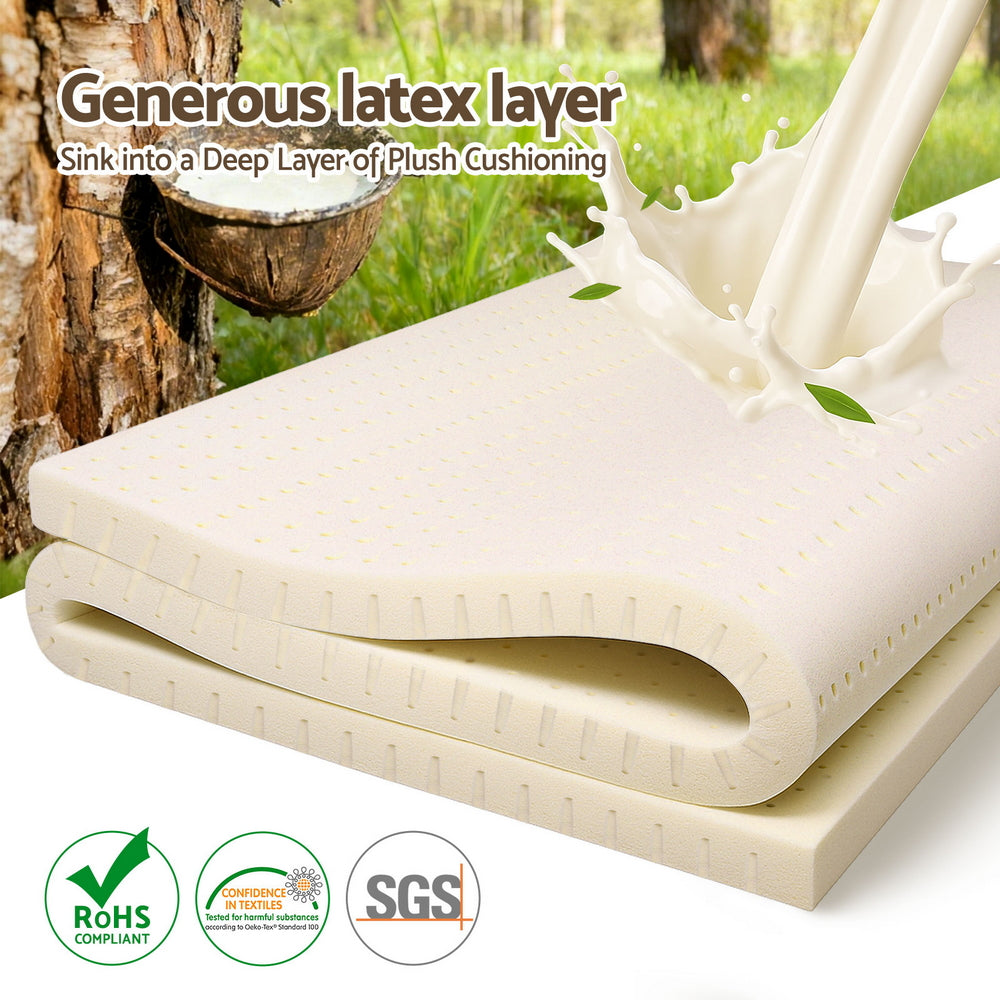 Mattress Toppers: Giselle Bedding Latex Mattress Topper 5cm Single