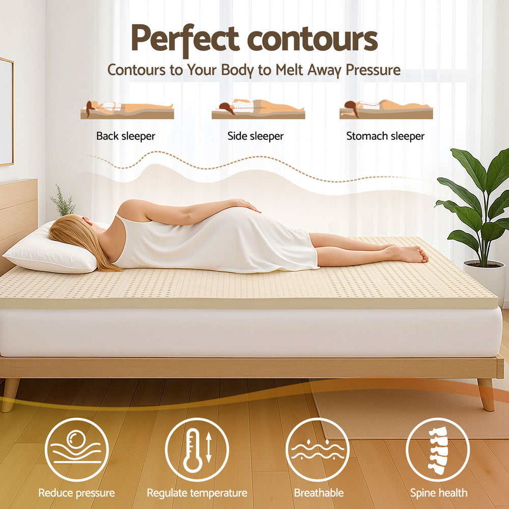 Mattress Toppers: Giselle Bedding Latex Mattress Topper 5cm Single