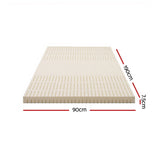Giselle Bedding Latex Mattress Topper 7.5cm Single