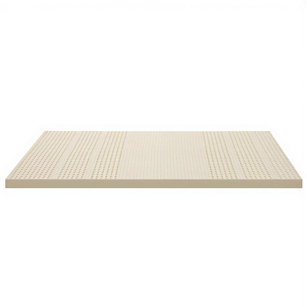 Giselle Bedding Latex Mattress Topper, 7.5cm Thick 7-Zone Pressure Relief Bed Pad with Washable Cover, Cooling Breathable Mat for Side Sleepers & Back Pain, Beige Single