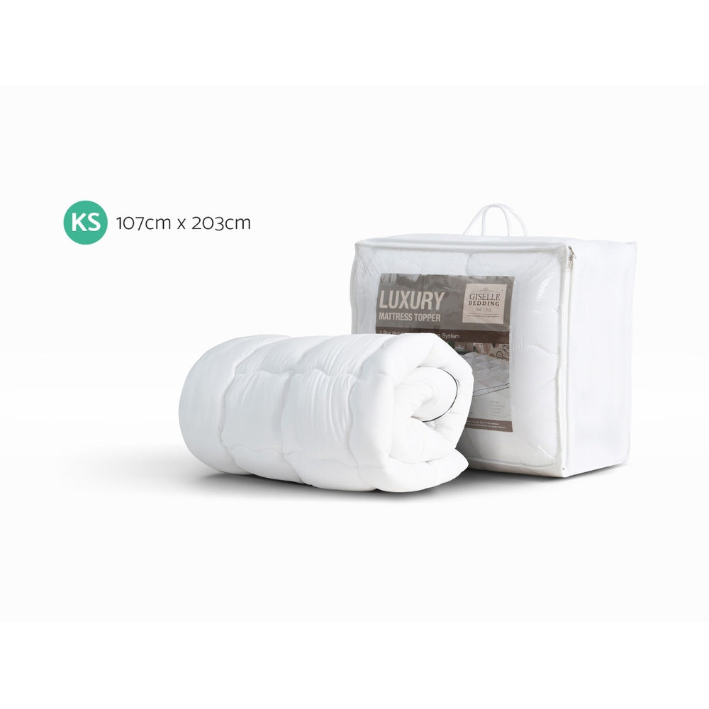 Mattress Toppers: Giselle Bedding Mattress Topper Pillowtop - King Single