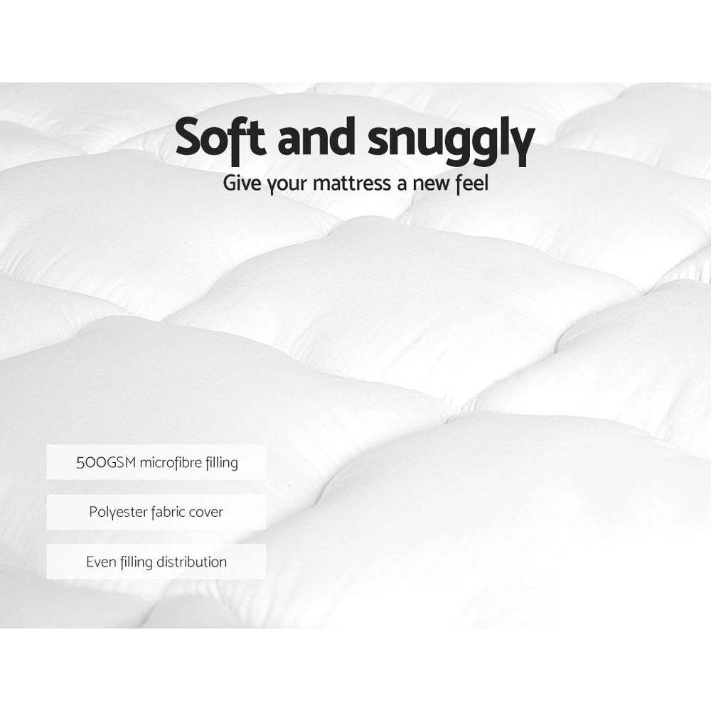 Mattress Toppers: Giselle Bedding Mattress Topper Pillowtop - King Single
