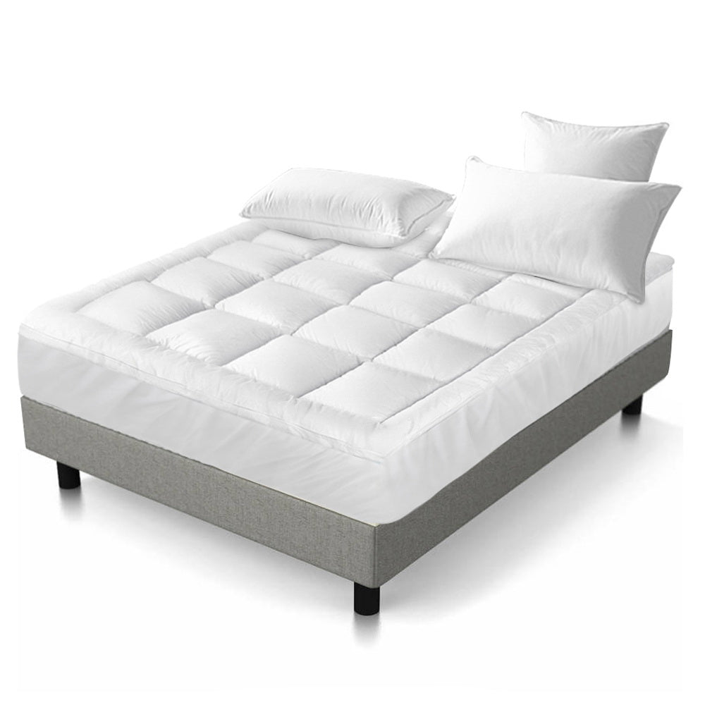 Mattress Toppers: Giselle Bedding Mattress Topper Pillowtop Protector Pad Double