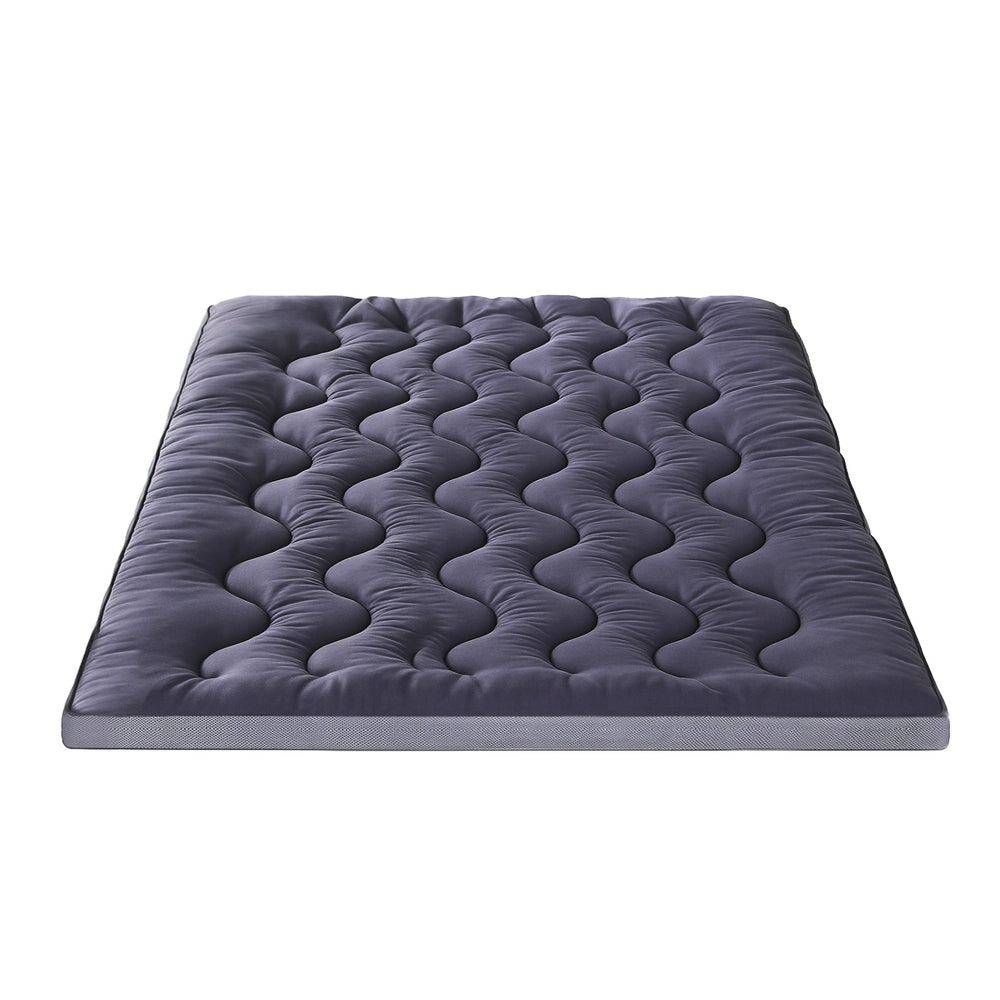 Mattress Toppers: Giselle 5cm Mattress Topper Pillowtop toppers Bamboo Charcoal Double