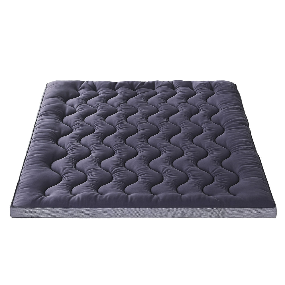 Mattress Toppers: Giselle 5cm Mattress Topper Pillowtop toppers Bamboo Charcoal King