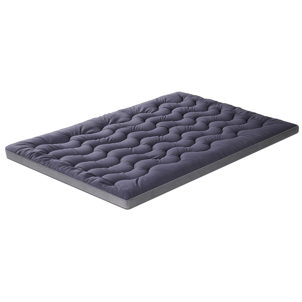 Mattress Toppers: Giselle 5cm Mattress Topper Pillowtop toppers Bamboo Charcoal Queen