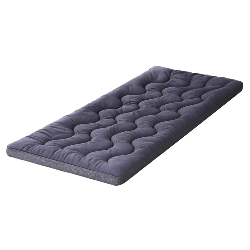 Giselle Bedding 5cm Pillowtop Topper Bamboo Polyester Blend Fibre Pad for Back Pain Relief Washable Overfilled Bed Protector 500GSM Single