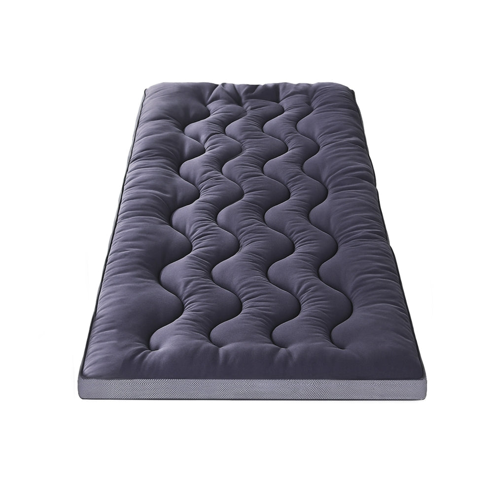 Giselle Bedding 5cm Pillowtop Topper Bamboo Polyester Blend Fibre Pad for Back Pain Relief Washable Overfilled Bed Protector 500GSM Single