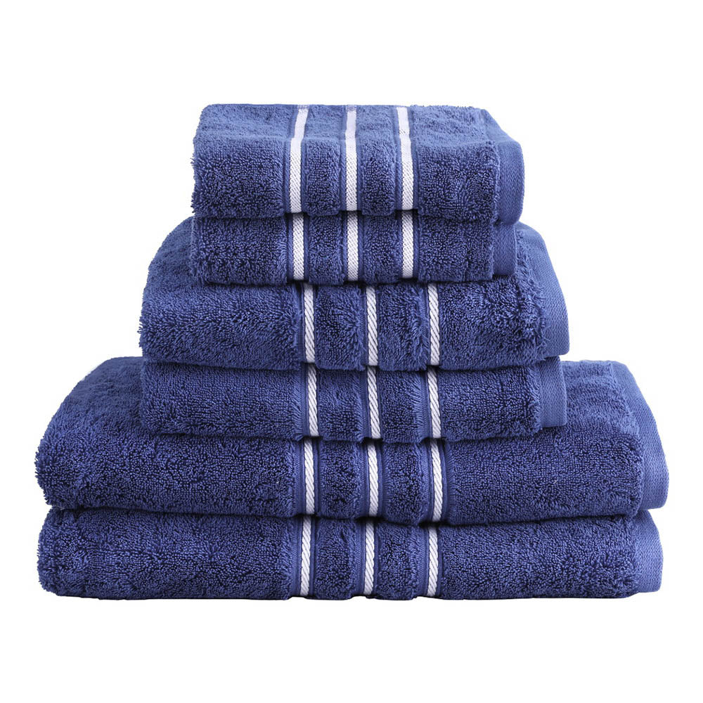 Bath Towels & Robes: 6 Pack Bath Towels Set Cotton Towel Navy