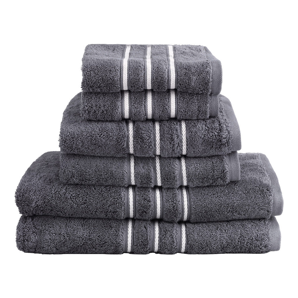 Bath Towels & Robes: 6 Pack Bath Towels Set Cotton Towel Grey