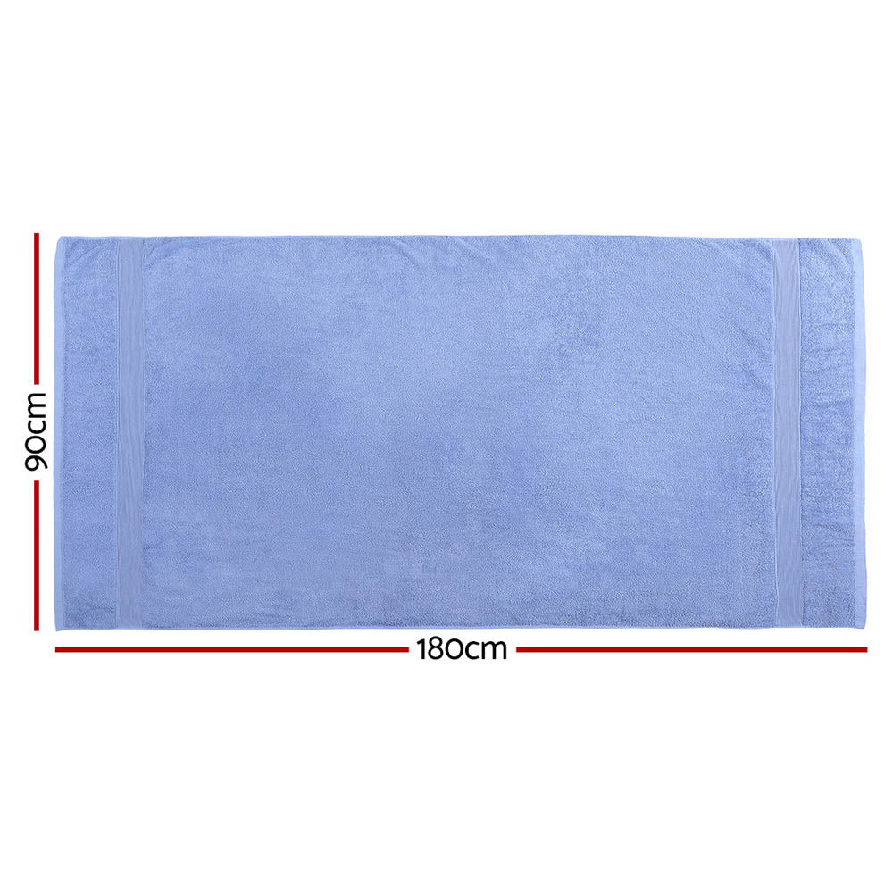 Bed Sheets: 2 Pack Bath Sheets Set Cotton Extra Large Towel Blue
