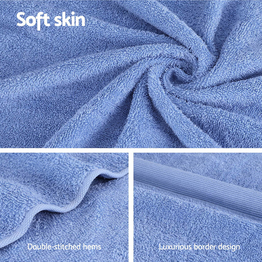 Bed Sheets: 2 Pack Bath Sheets Set Cotton Extra Large Towel Blue