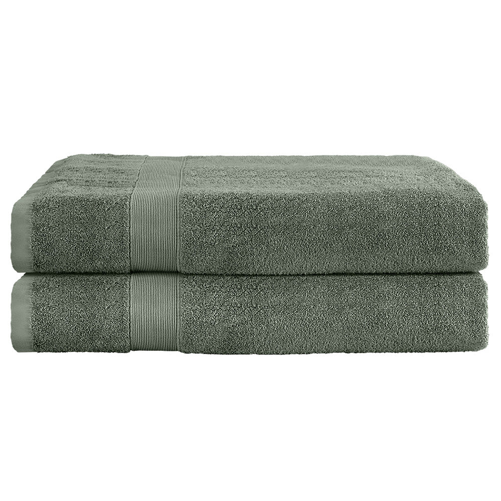 Bed Sheets: 2 Pack Bath Sheets Set Cotton Extra Large Towel Green