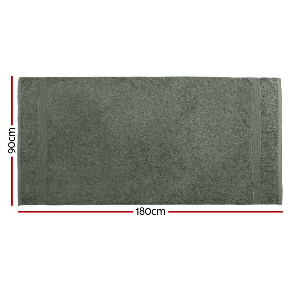 Bed Sheets: 2 Pack Bath Sheets Set Cotton Extra Large Towel Green