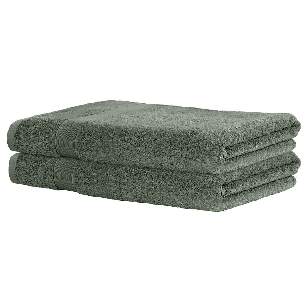 Bed Sheets: 2 Pack Bath Sheets Set Cotton Extra Large Towel Green