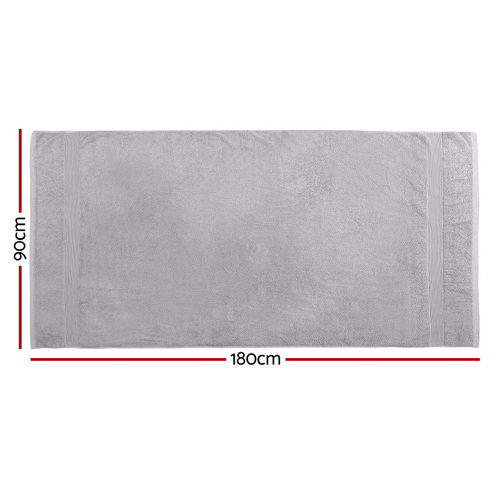 Bed Sheets: 2 Pack Bath Sheets Set Cotton Extra Large Towel Grey